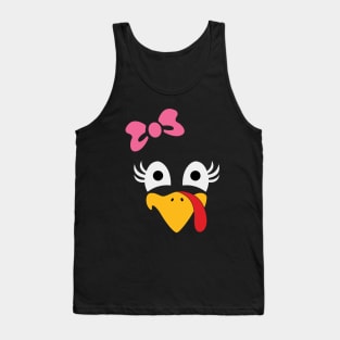 Thanksgiving Turkey Face Tank Top